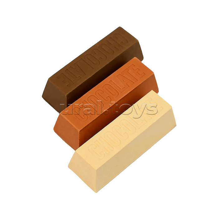 Набор ластиков "Шоколастики"термопластичная резина, разноцветный, 54x50x15 мм