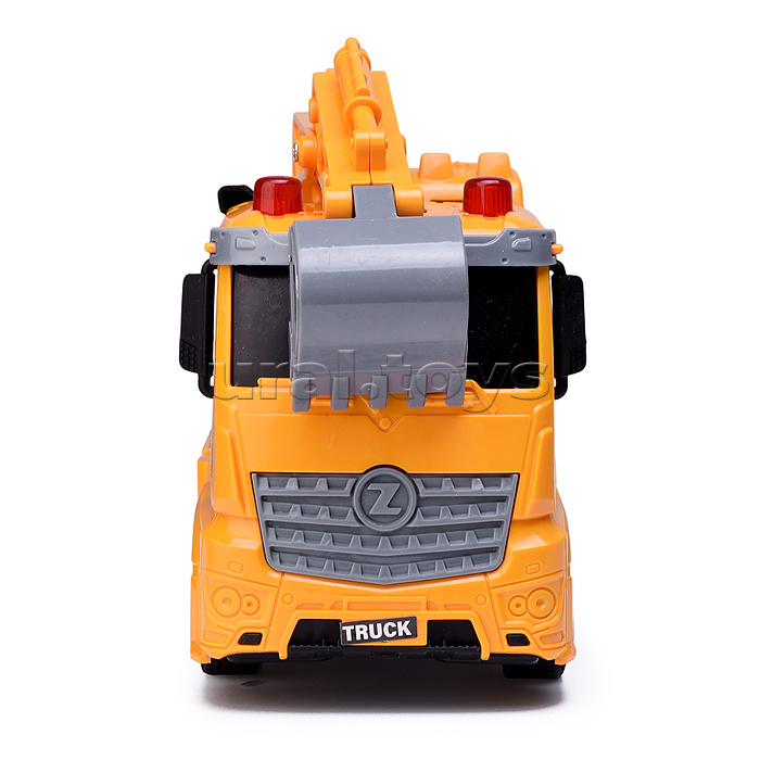 Машина "Автокран" с ковшом, на батарейках, в коробке