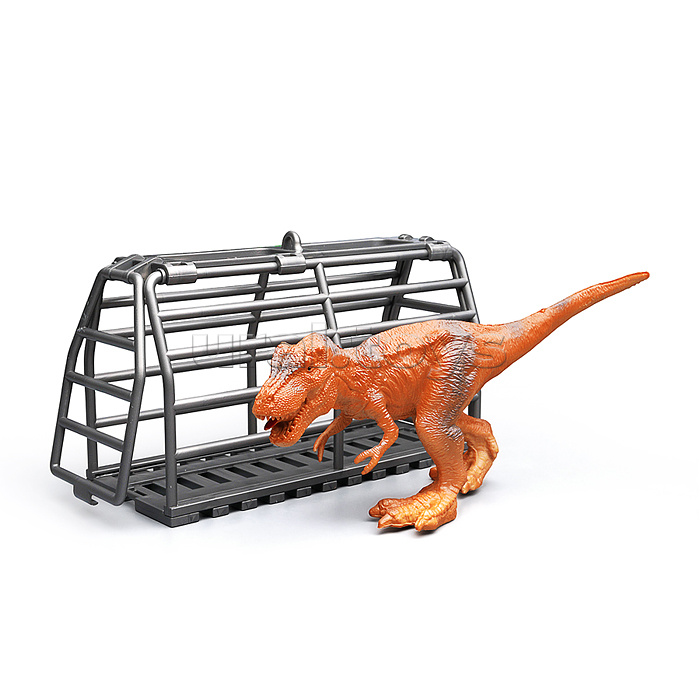 Машина "Военный длиномер" с вертолетом и динозавром, 1:16 (свет, звук) в коробке