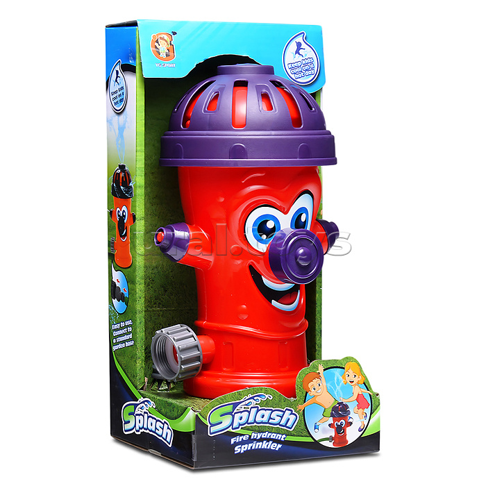 Игрушка - брызгалка "Пожарный гидрант", для подключения к водному шлангу, в коробке