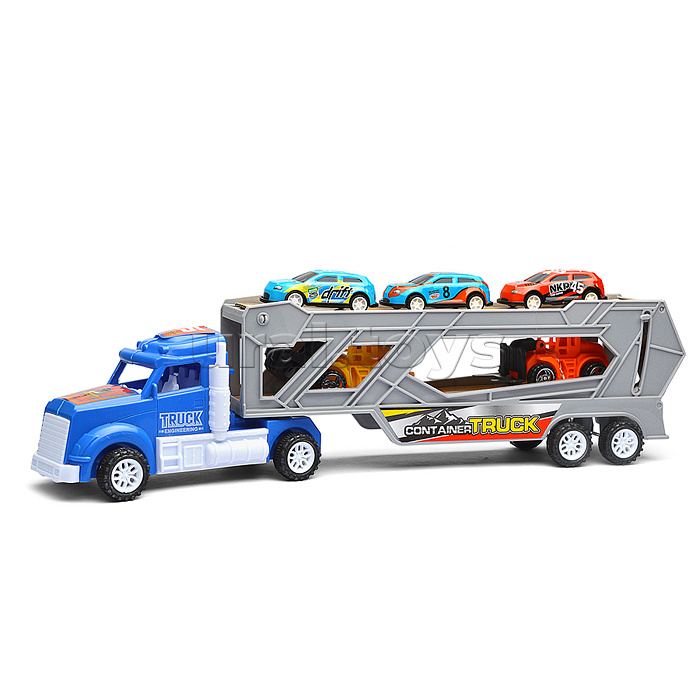 Автовоз "АвтоЭкспресс" с набором гоночных машинок, под колпаком