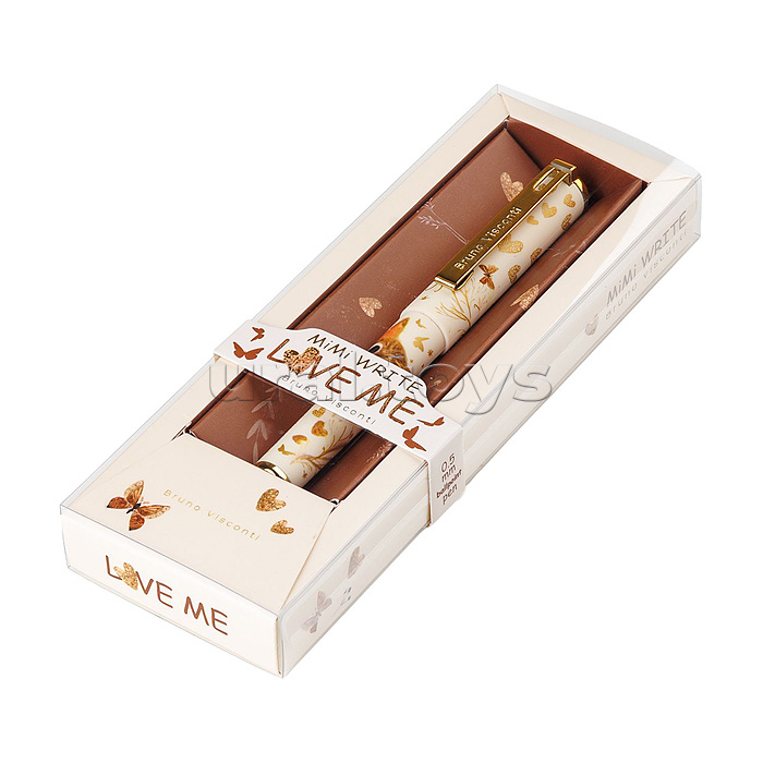 Ручка MimiIwrte "Love me. Милый котик" шариковая, 0,5 мм, синяя, в подарочной упаковке