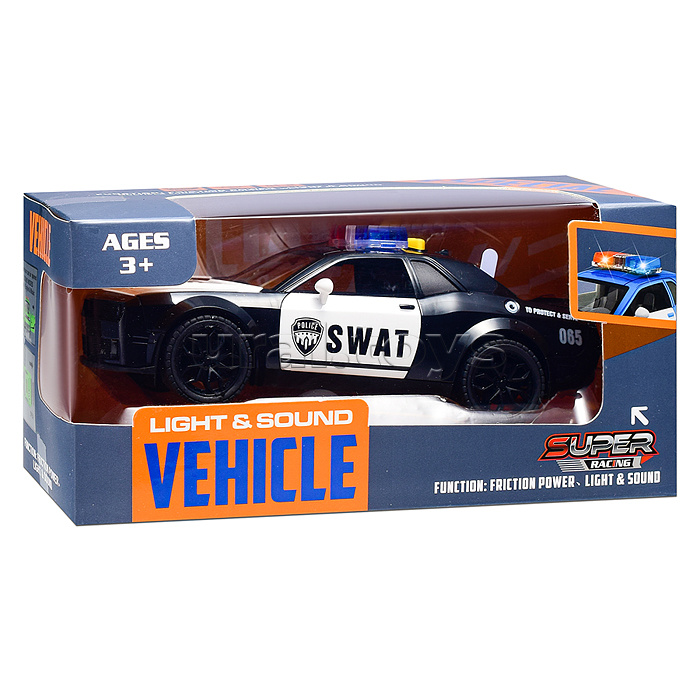 Машина "Полицейская гонка" (свет, звук) в коробке