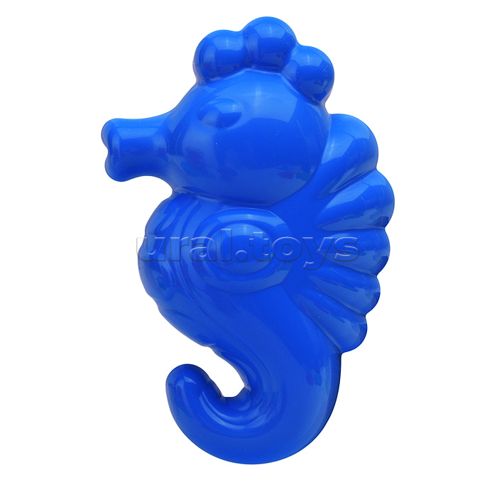 Набор №307: ведро-цветок среднее №3, ситечко-цветок среднее №3, лопатка №5, грабельки №5, формочки (краб №2 + морской конёк + ракушка №2 + черепаха)