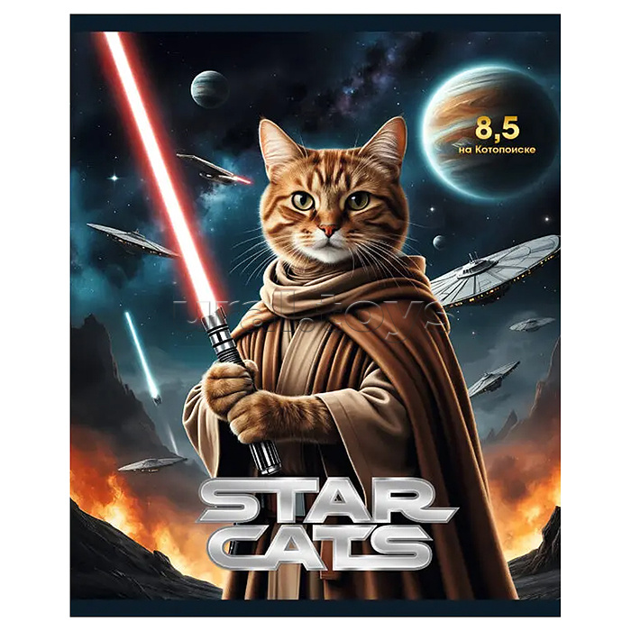 Тетрадь 48л. клетка "Кинокоты" А5 скрепка