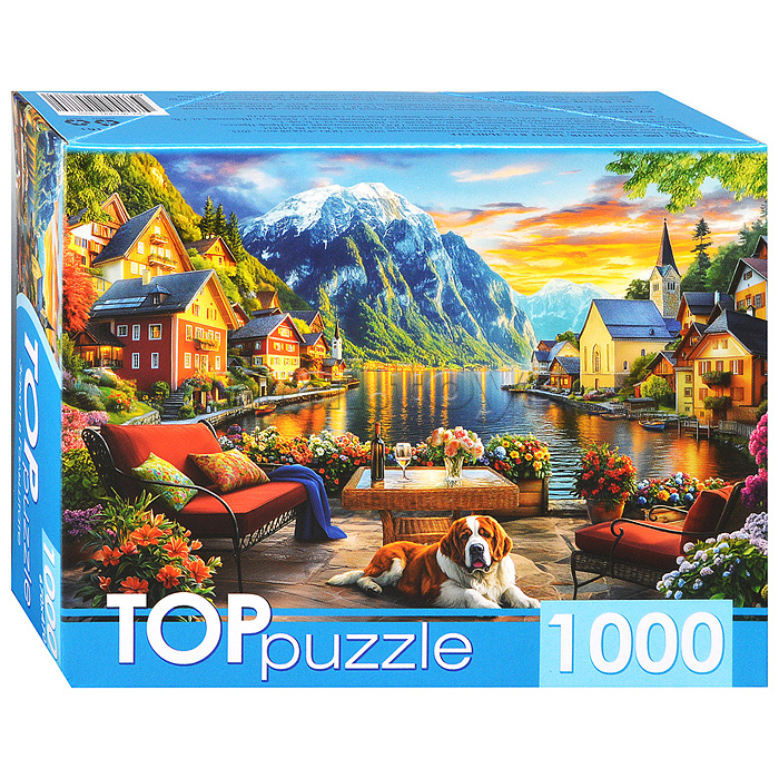 Пазлы 1000 TOPpuzzle "Закат в Гальштате"