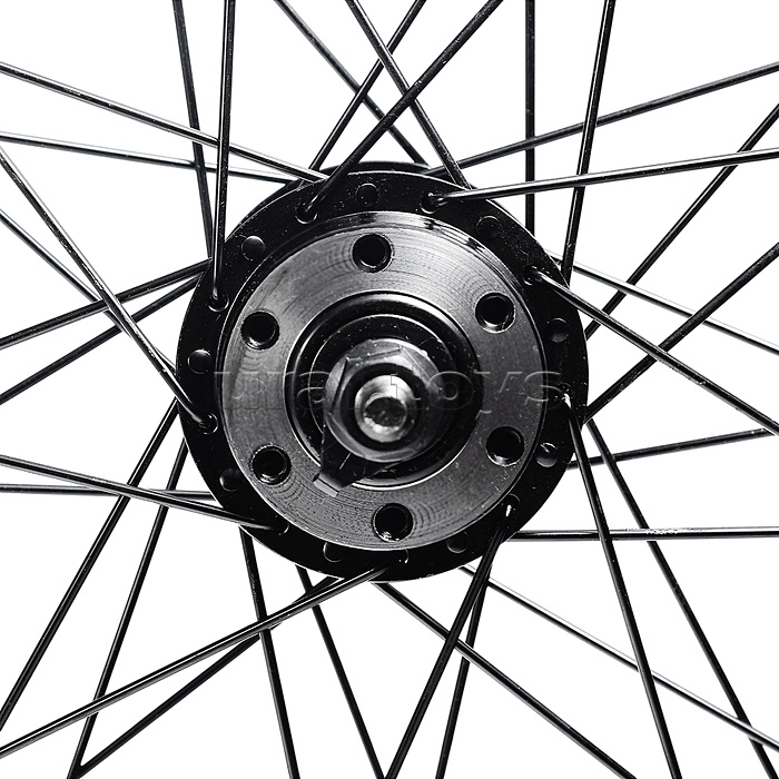 Колесо велосипедное 24" переднее, алюминий, диск 6-болт, с гайками