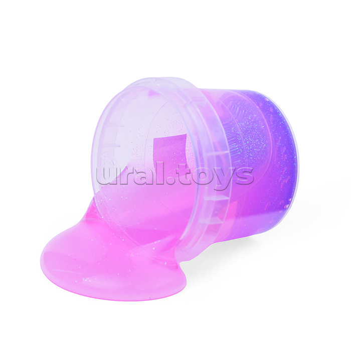 Слайм "Стекло" с фиолетовыми блестками, 90 гр