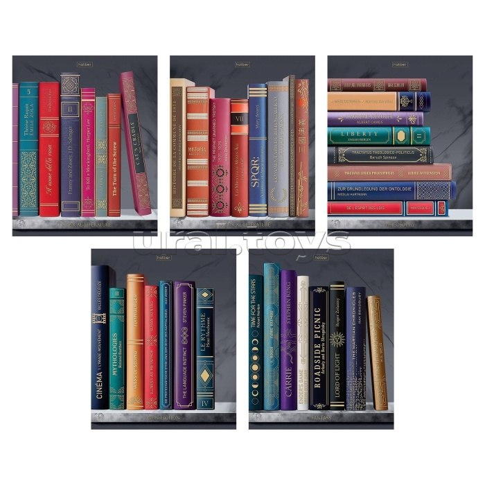 Тетрадь 96л. клетка "Золотые страницы" А5 на скобе ламинация Soft-touch 3D фольга