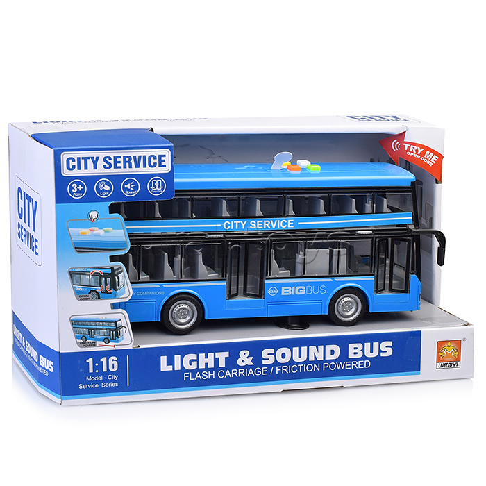Автобус "Даблдекер" 1:16 (свет, звук) в коробке