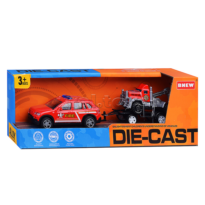 Машина "Городская служба пожарной охраны" металл, в коробке