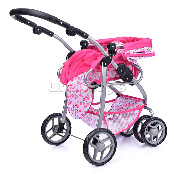 Коляска-люлька для кукол, металлическая, с корзиной, цвет морские звезды