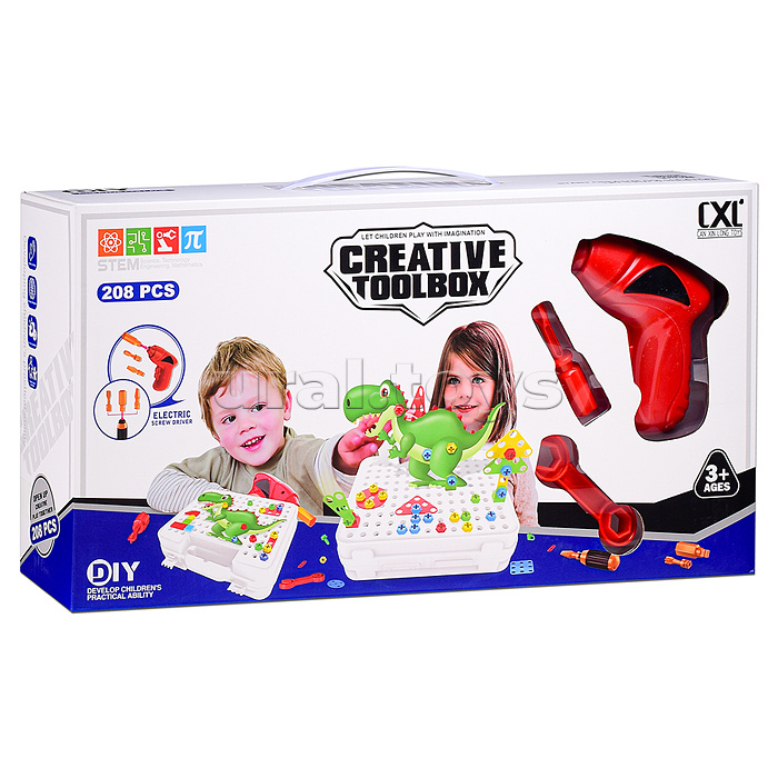 Конструктор (208 дет.) в коробке