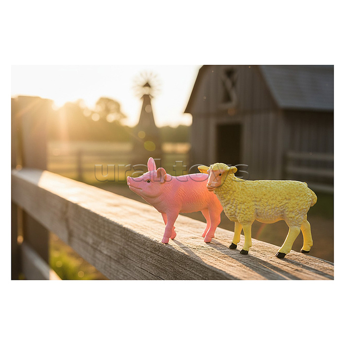 Набор животных "Счастливая ферма-4" в пакете