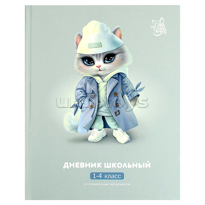 Дневник 1-4 кл. 48л. А5+ "Кошечка в плаще" твёрдый переплёт, глянцевая ламин. Дневник 1-4 кл. 48л. А5+ "Кошечка в плаще" твёрдый переплёт, глянцевая ламин.