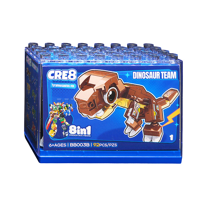 Конструктор "Робот-динозавр" 8 в 1 в коробке