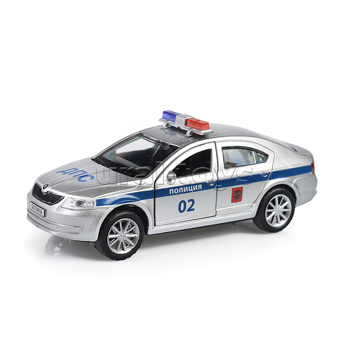 Машина металл Nissan X-Trail Полиция, 12см, (свет+звук) инерц. в коробке