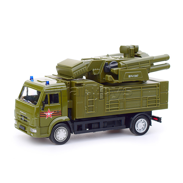 Машина металл Kamaz Армия России 15 см, (двер, подв. дет,свет-звук) инер, в коробке Машина металл Kamaz Армия России 15 см, (двер, подв. дет,свет-звук) инер, в коробке