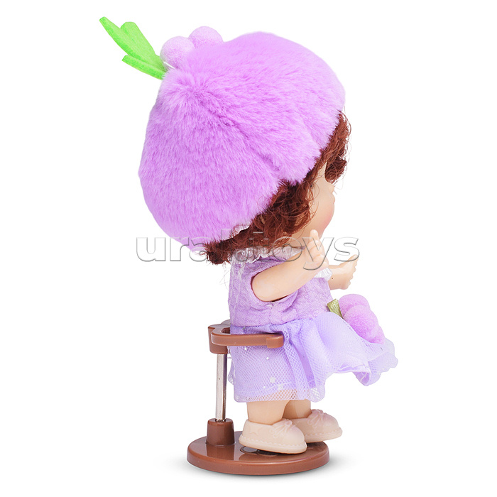 Виниловая кукла Baby Cute Flower с подставкой, 10 см "Лаванда"
