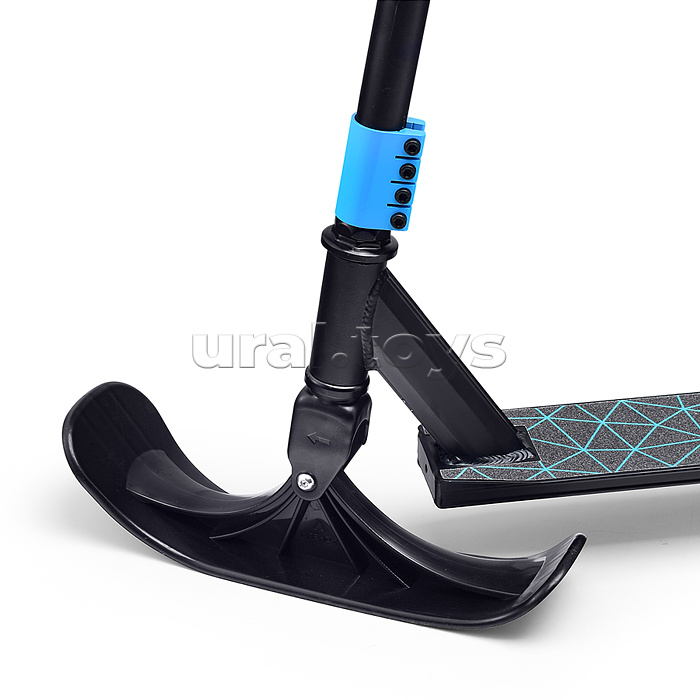 Самокат-снегокат трюковой в коробке (синий)