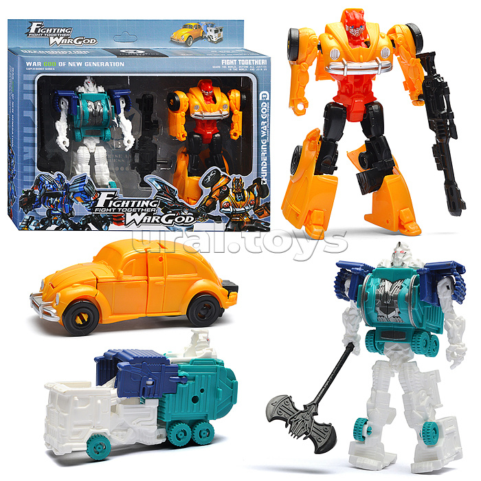 Набор роботов "Война героев" трансформирущихся, в коробке