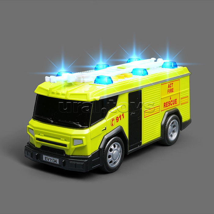 Машина "Пожарная" 1:32 (свет, звук) в коробке