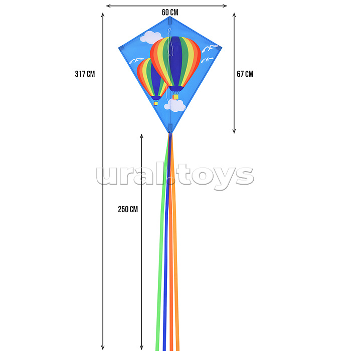 Змей воздушный "Полет на шаре"