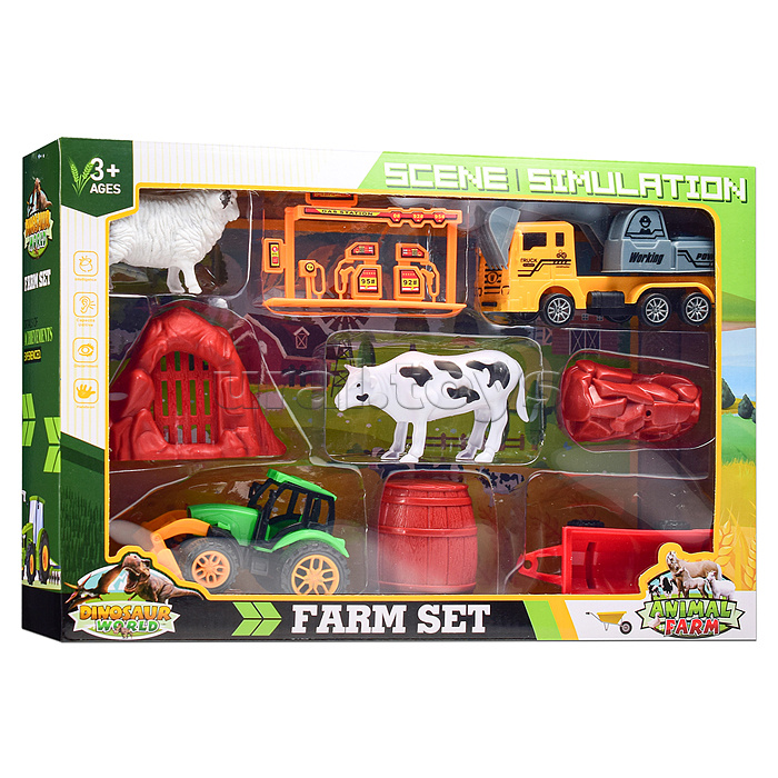 Набор машин "Работа на ферме" в коробке