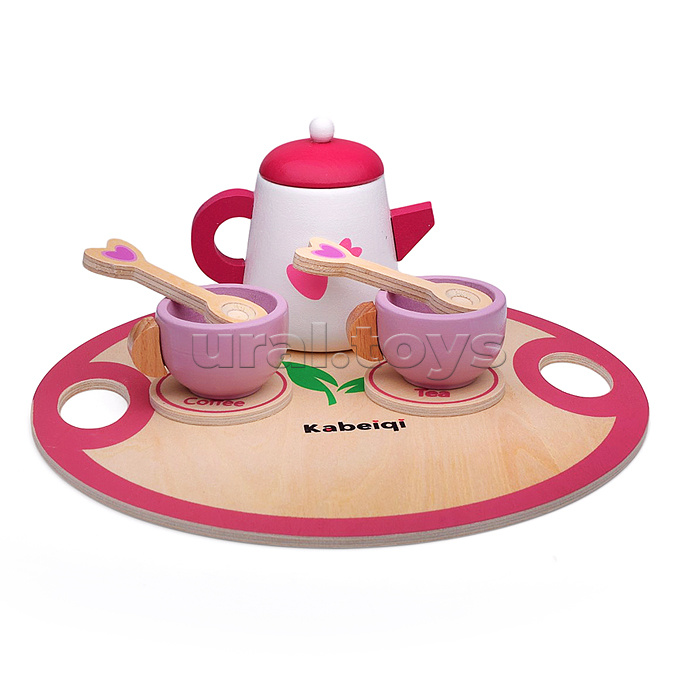 Набор посуды "Чайный набор Бело-Розовый"