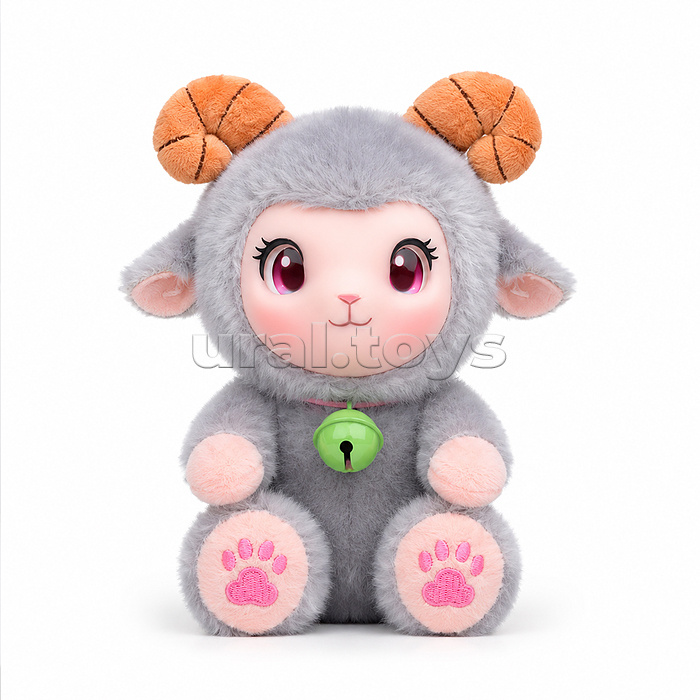 Мягкая игрушка "Барашек Плюшка" 17 см.