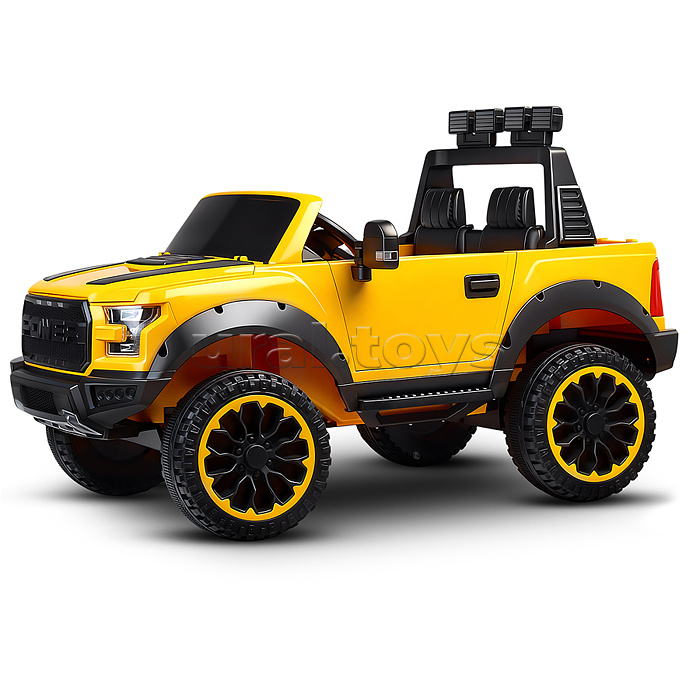 Электромобиль "Мощность скорости" на аккумуляторе, с р/у управлением, в коробке (желтый)