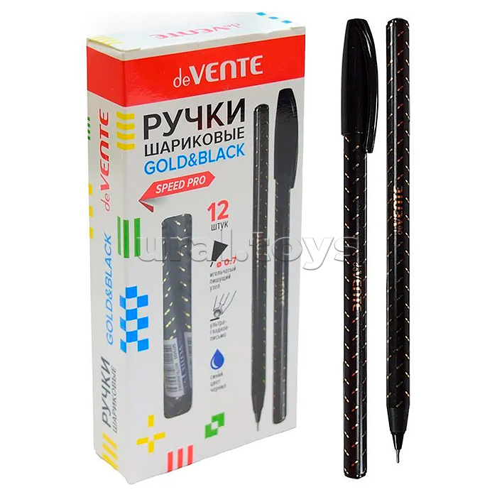 Ручка шариковая "Gold&Black" серия Speed Pro, d=0,7 мм, ультра гладкое письмо Ручка шариковая "Gold&Black" серия Speed Pro, d=0,7 мм, ультра гладкое письмо