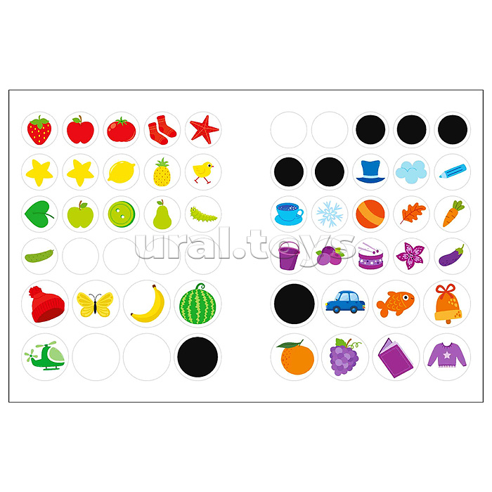 Наклейки для малышей. Цвета