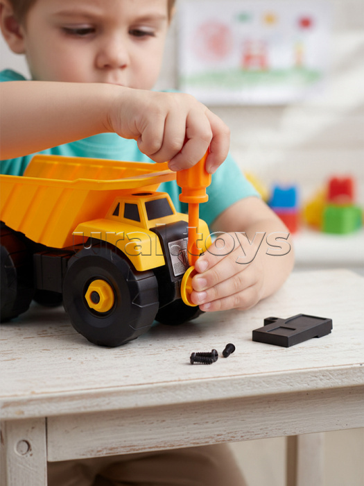 Набор Автовоз с самосвалом и экскаватором (свет, звук) в коробке