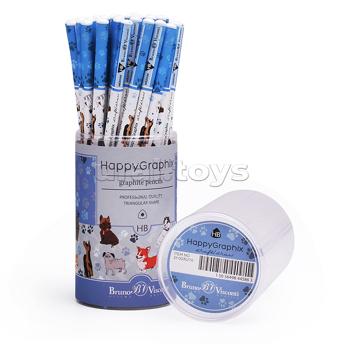 Карандаш чернографитовый "HappyGraphix. Собаки" НВ