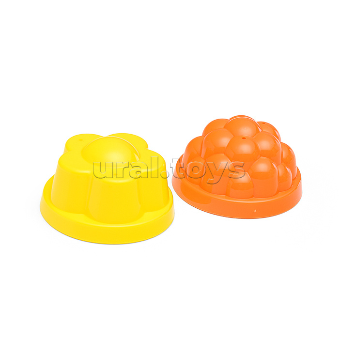 Набор №238: ведро малое, ситечко-цветок, совок №2, грабельки №2, 2 формочки, лейка малая №3