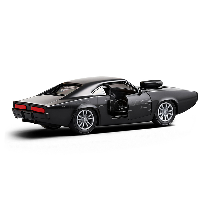 Чёрная инерционная машинка вид С die-cast , 1:32