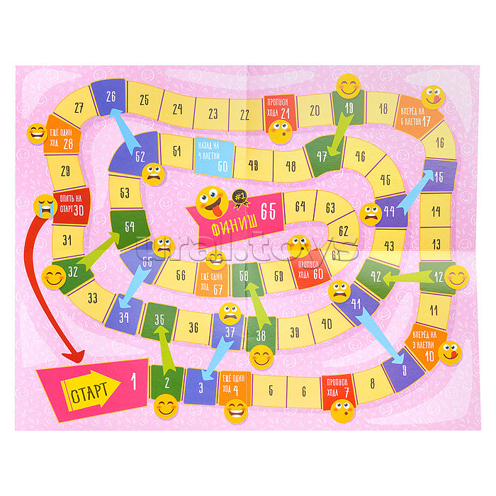 Игра настольная ходилка "Веселые ходилки 4 в 1"