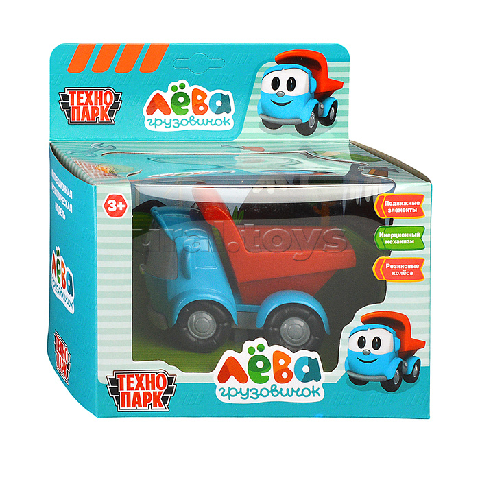 Машина металл Грузовичок Лева, 11 см, (отк. баг.,)ин.,коробка