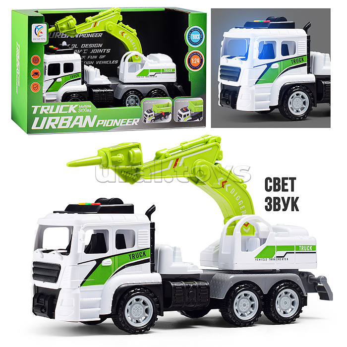 Машина "СтройЛидер" (свет, звук) в коробке