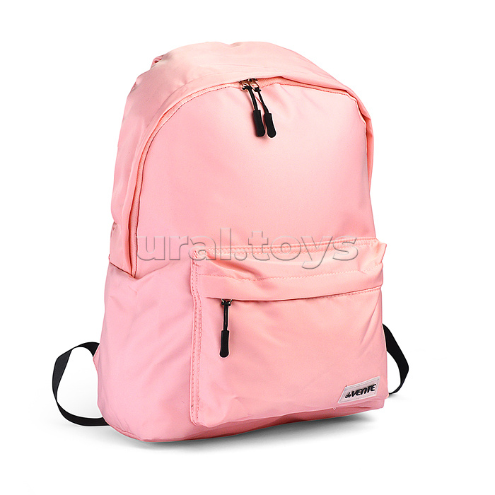 Рюкзак "Color Balance" подростковый 40x29x17 см (14 л) 250 г, нейлон, подклад, 1 отделение на молнии, 1 передний карман, аппликация из каучука, пудровый Рюкзак "Color Balance" подростковый 40x29x17 см (14 л) 250 г, нейлон, подклад, 1 отделение на молнии, 1 передний карман, аппликация из каучука, пудровый