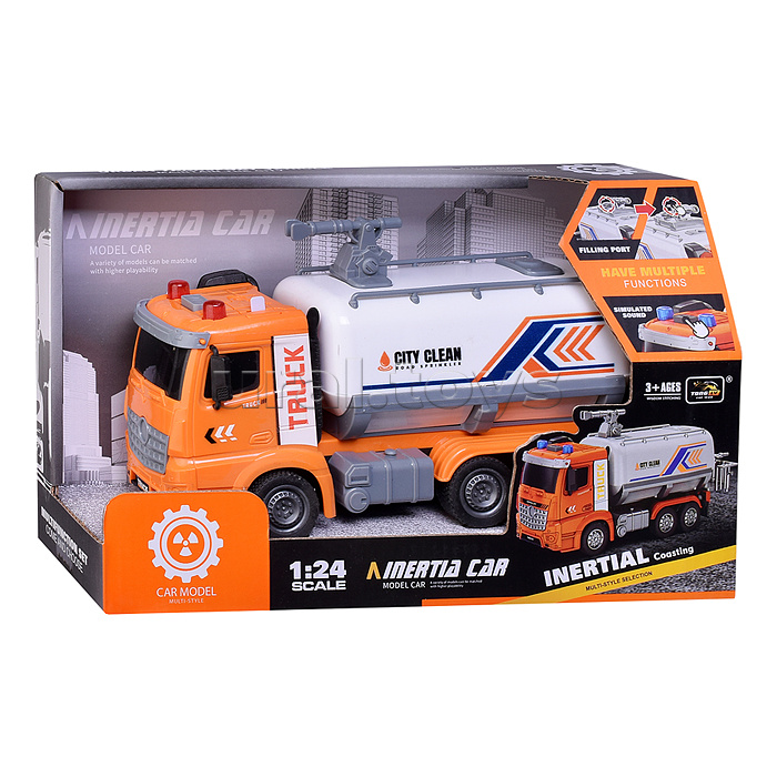 Машина "Санитарная" на батарейках, в коробке