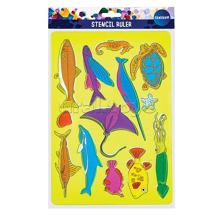 Линейка-трафарет, в ассортименте дизайнов.