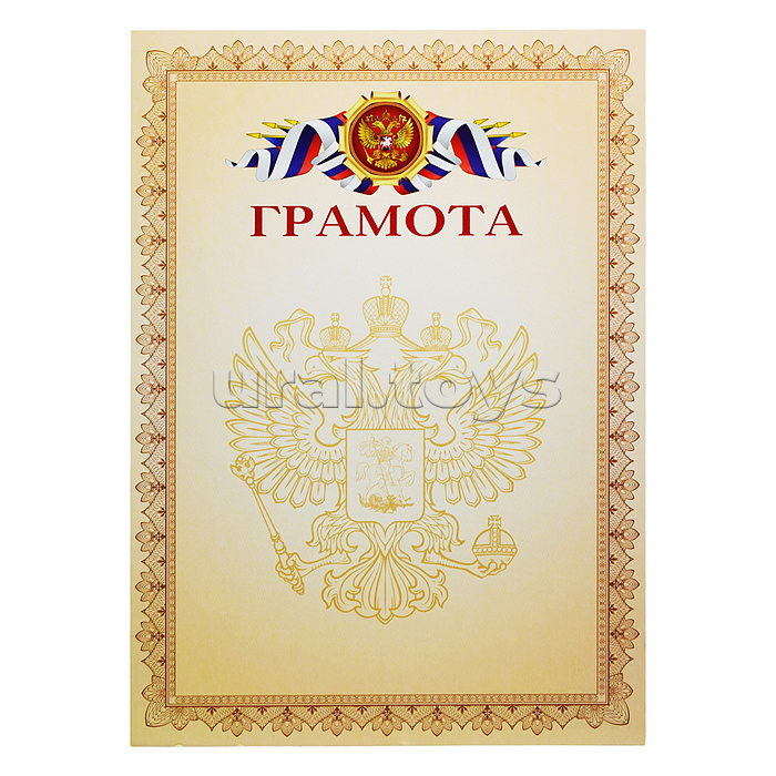 Бланк A4 "Грамота" мелованный картон 170 г/м²  цветная печать
