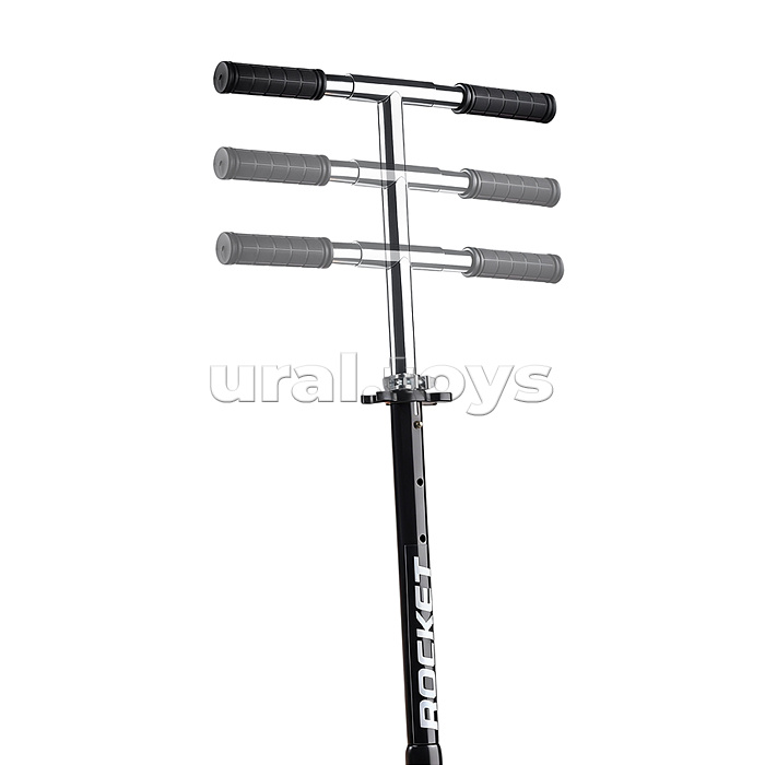 Самокат ROCKET колеса PU 200 мм, ABEC 7, чёрный (в пакете)