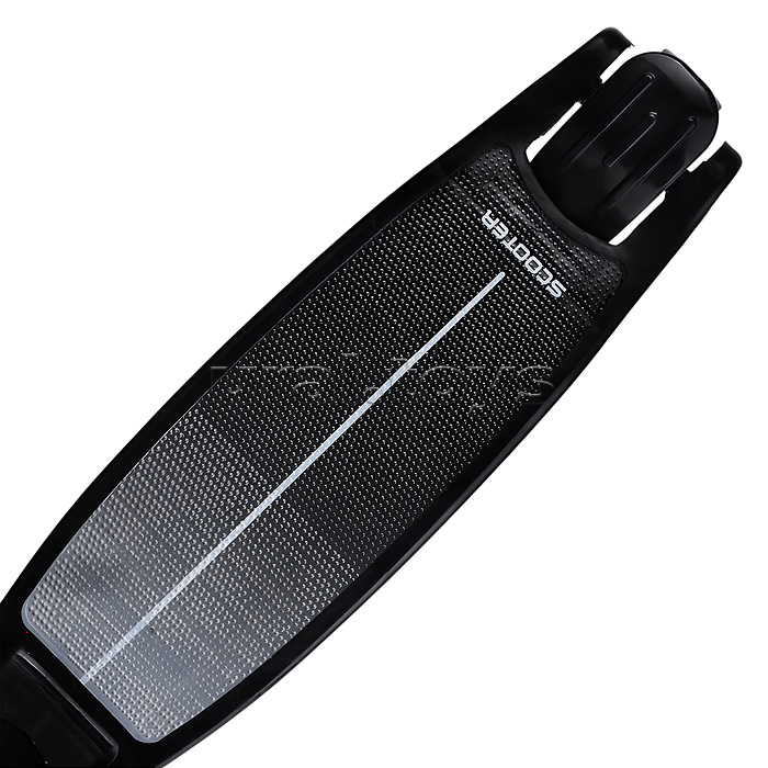 Самокат U027765Y 3-х. кол., с сиденьем, ограничителем и родительской ручкой, колеса PU, черный, в коробке