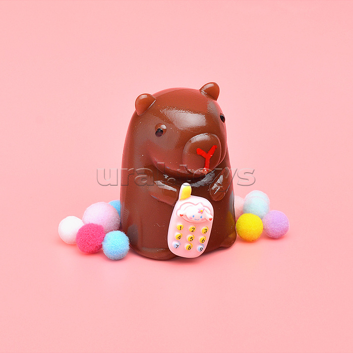 Игрушка -антистресс "Капибара с соком"