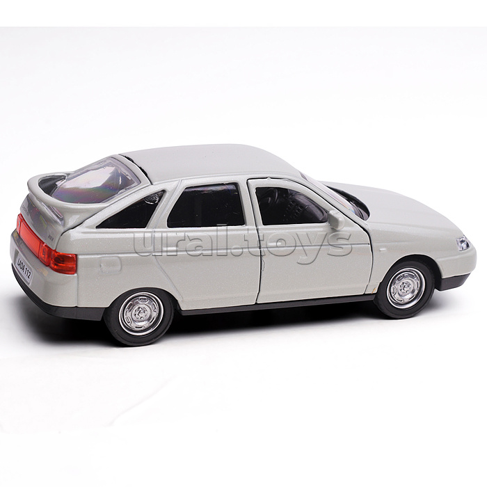 Машина металл. ваз-2112 12 см, двери, багаж, светло-коричневый, в коробке