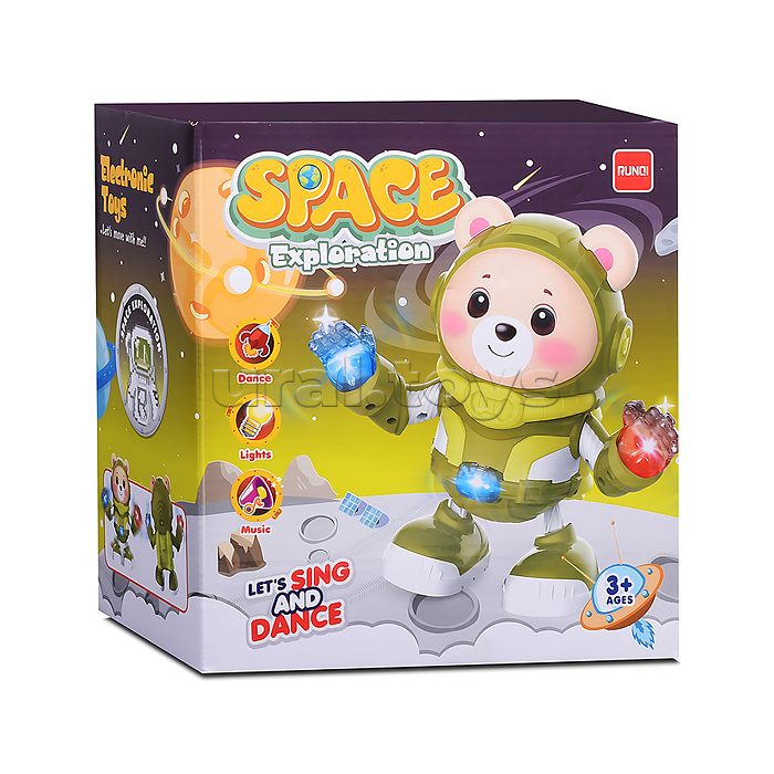 Медведь "Космонавт" поёт и танцует, в коробке