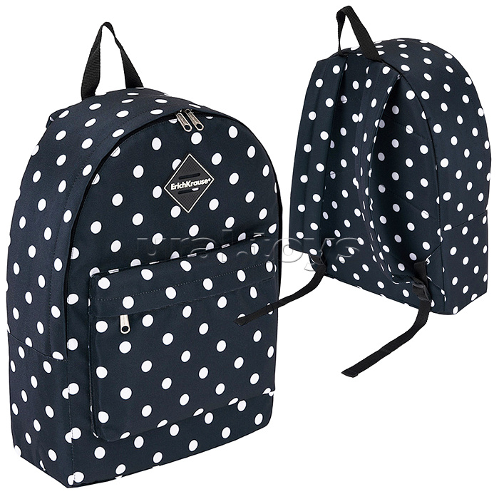Рюкзак "EasyLine" 17L Dots in Black 1 отделение + 1 наружный карман, вес 411 гр Рюкзак "EasyLine" 17L Dots in Black 1 отделение + 1 наружный карман, вес 411 гр